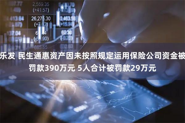 乐发 民生通惠资产因未按照规定运用保险公司资金被罚款390万元 5人合计被罚款29万元