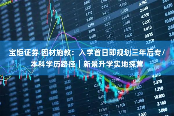 宝钜证券 因材施教：入学首日即规划三年后专/本科学历路径｜新景升学实地探营